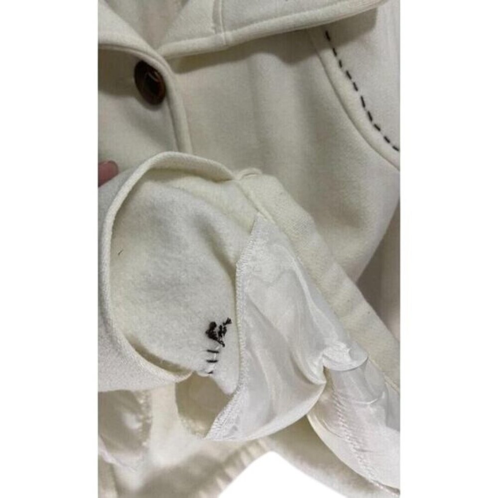 Womens Knitted Dove Ivory Knit Button-Front Belted Light-weight Jacket Size Sm - Picture 12 of 12